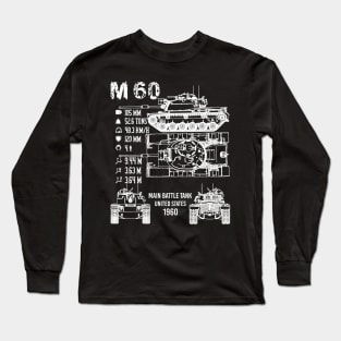 M60 Tank Specifications Long Sleeve T-Shirt